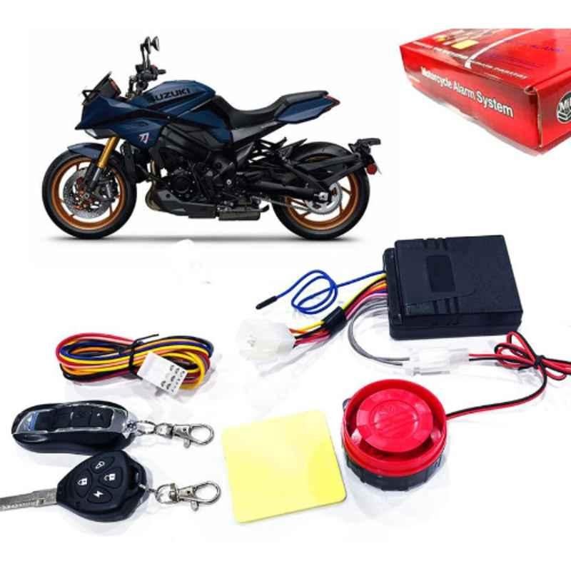 Auto Pearl 12V Black Two-Way Anti Theft Motorcycle Alarm Kit with 2 Pcs Remote for Katana