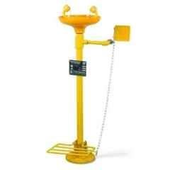SSWW Foot Operated Safety Eye Wash Station- Yellow, GI Material