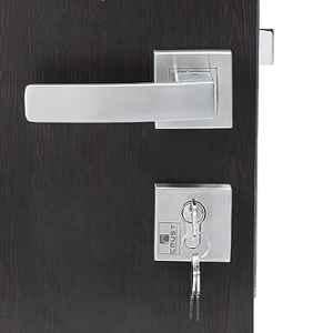 Handle Waala Rose LB-10001 60mm Stainless Steel Silver Both Side Key Mortise Door Lock Set