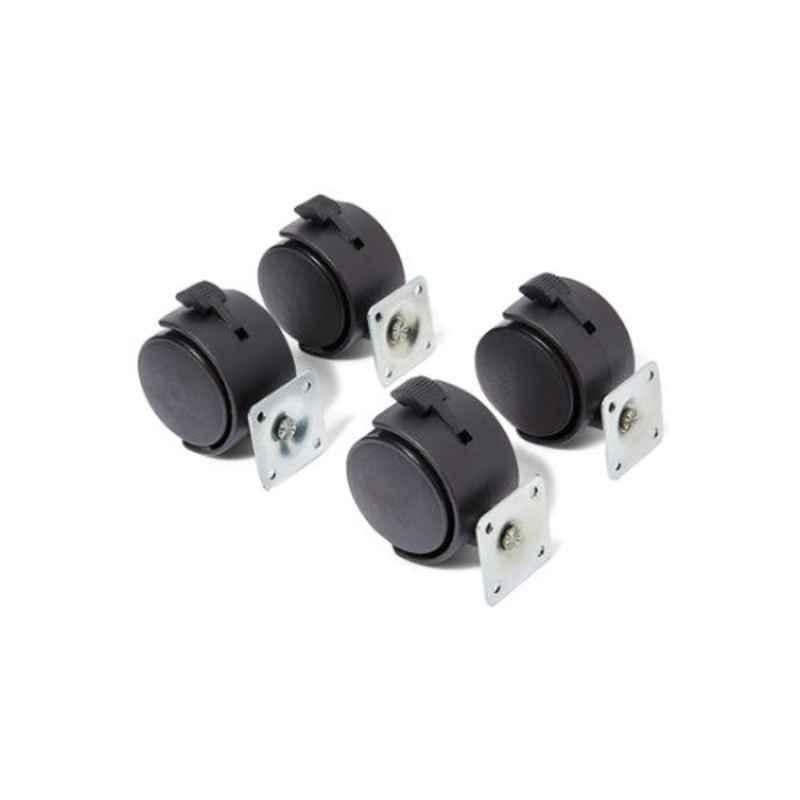 5x5x5cm Twin Caster Wheel (Pack of 4)