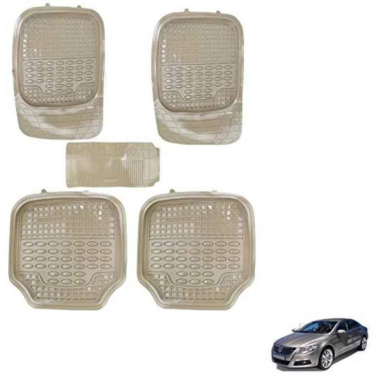 Kozdiko 5 Pcs 4G Beige Rubber & PVC Heavy Car Foot Mat Set for Volkswagen Passat, koz_80753