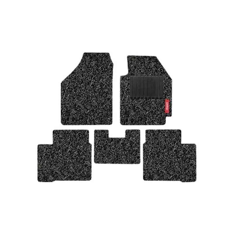 Elegant PVC Grass Black Carpet Car Mat Set for Tata Punch