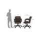 Dicor Seating DS45 Seating Leatherite Brown High Back Premium Office Chair