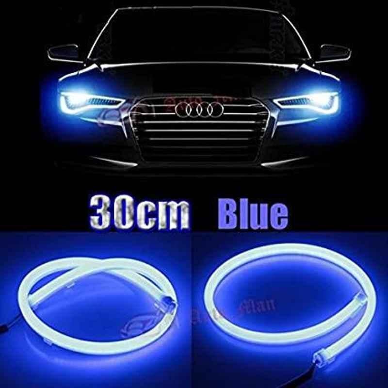 AOW Flexible 30cm Headlight Neon LED DRL Tube (BLUE) For Pantero (Pack Of 2)