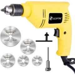 Sceptre SP-2310 300W Yellow Corded Drill Machine with 6 Pcs HSS Blade