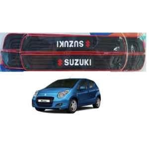 SureStrive 4 Pcs PVC & Rubber Black Car Door Sill Plate Set for Maruti Suzuki A-Star All Model