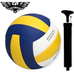Vishwa Soft Rubber Standard Multicolour Volleyball with Air Pump, Size: 4