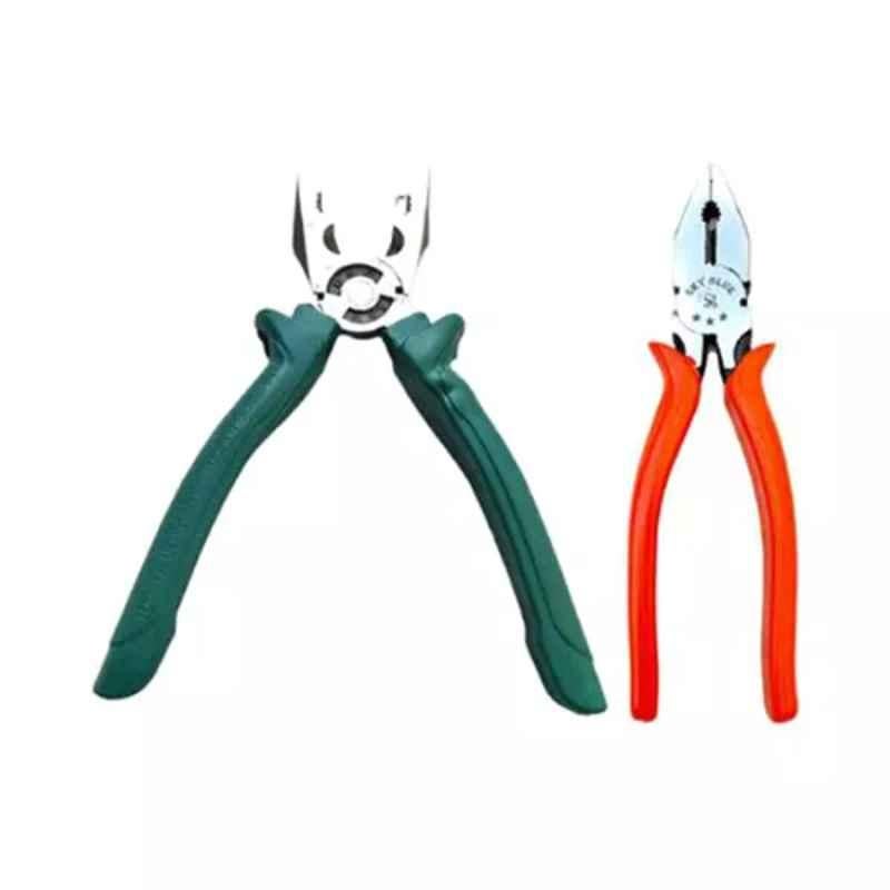 Sky Blue 2 Pcs 7.8 inch Lineman Plier Combo, SBE_PLIER_COMBO_MOD_01284