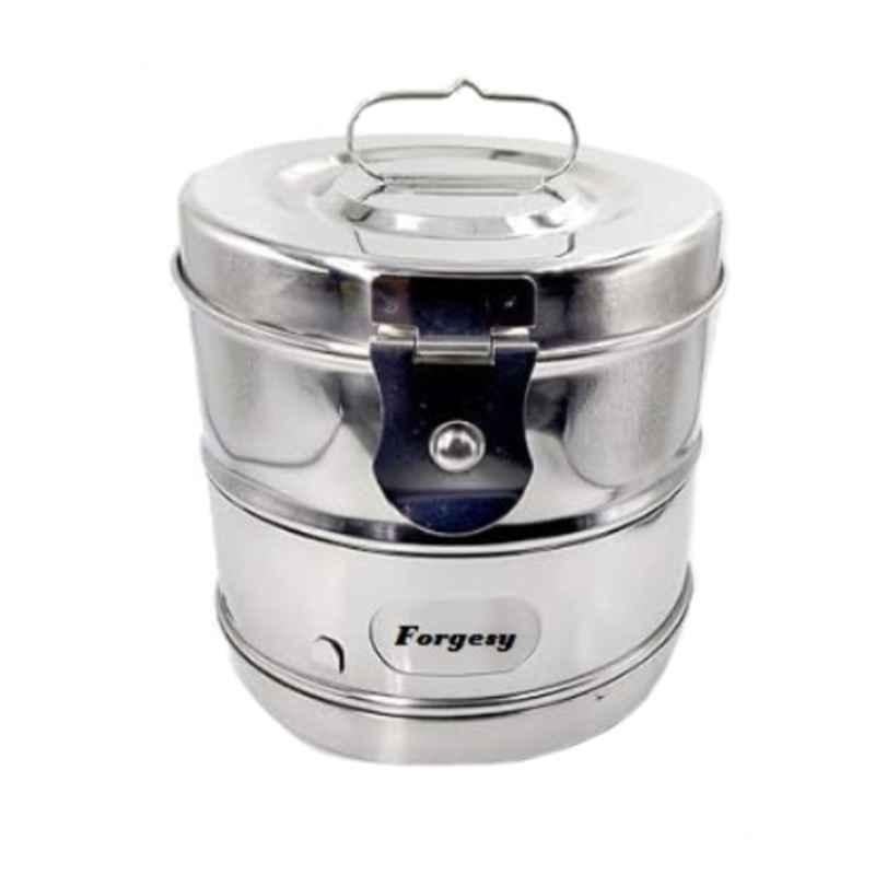 Forgesy Super Deluxe 9x9 inch Stainless Steel Surgical Dressing Drum with Clip-on Lid