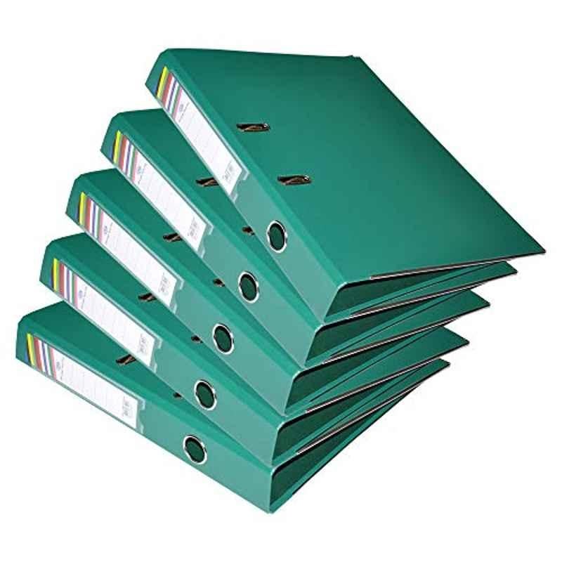 FIS 4cm FC Green Lever Arch File, FSBF4PGRFN10 (Pack of 10)
