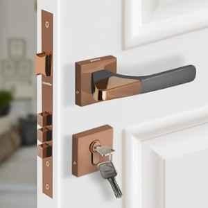 Plantex Main Door Lock/Mortise Lock for Door with 3 Years of Warranty Robust Door Lock for Home with Brass Lock Body & Cylinder7114 PVD Choco & Satin Black