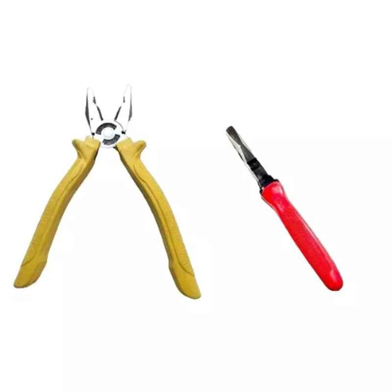 Sky Blue 2 Pcs 7.8 inch Lineman Plier Combo, SBE_PLIER_COMBO_MOD_01680