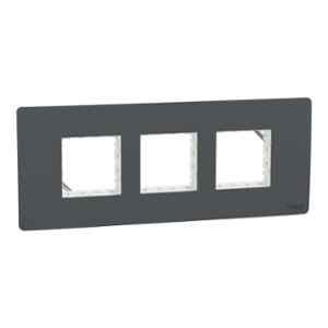 Schneider Electric Miluz ZeTa Polycarbonate 6 Module Anthracite Grid & Cover Frame, MZCP6M_AN