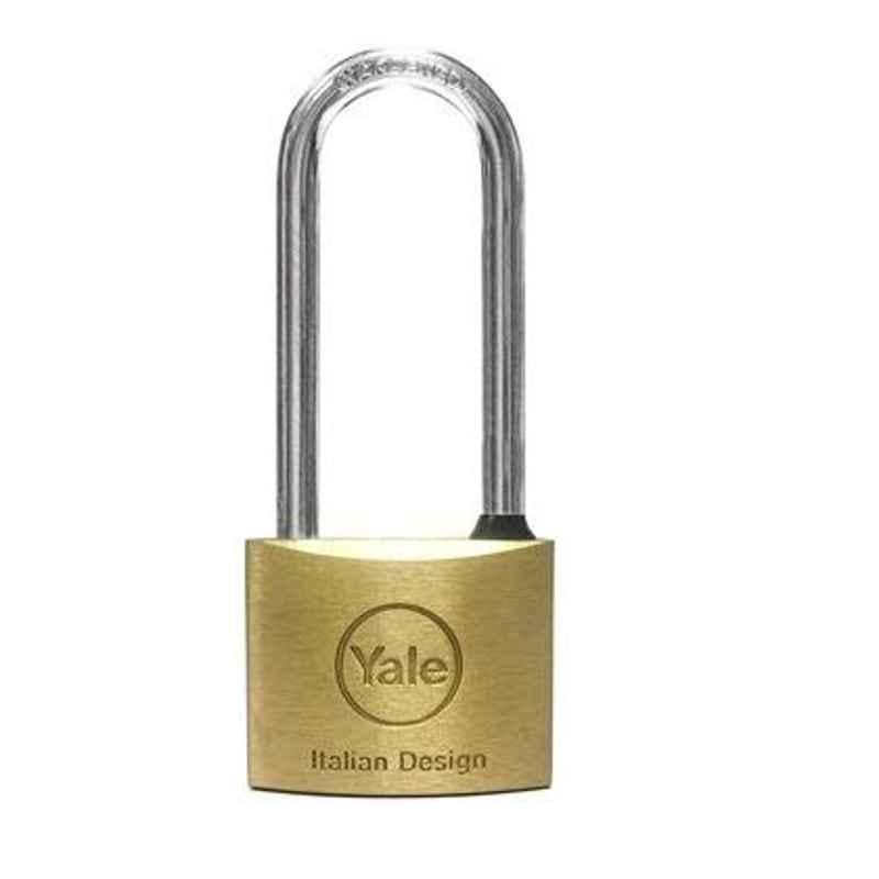 Yale Brass Padlock With Long Shackle, 40mm