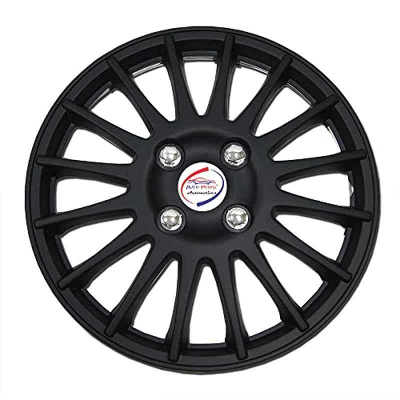Auto Pearl 4 Pcs 14 inch ABS Black Car Wheel Cover Set for All Car