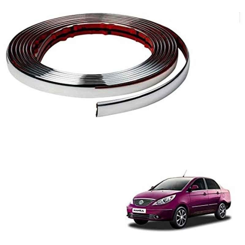 Buy Kozdiko 20m 10mm Silver Car Side Window Chrome Beading Roll for Tata Manza Online At Price 393
