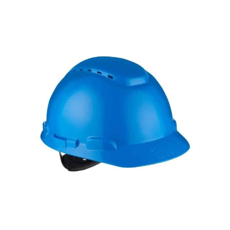 3M SecureFit Blue 4-Point Pressure Diffusion Ratchet Suspension Hard Hat with Uvicator, H-703SFV-UV