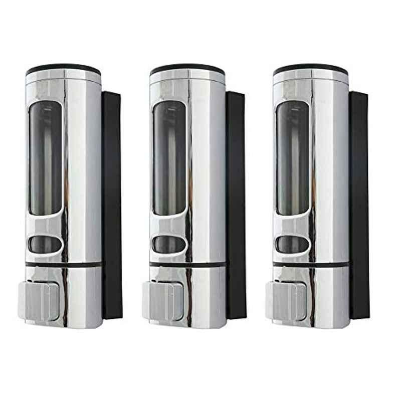 Zesta 400ml ABS Silver Multi Purpose Liquid Soap Dispenser (Pack of 3)