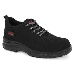 Kavacha S227 Knitted Fabric Black Steel Toe Safety Shoe, Size: 11