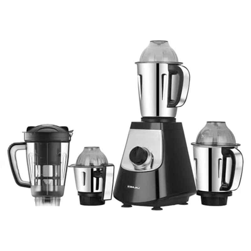Bajaj Military Evoque 1000W Jet Black Mixer Grinder with 4 Jars & 2 Years Warranty, 410630
