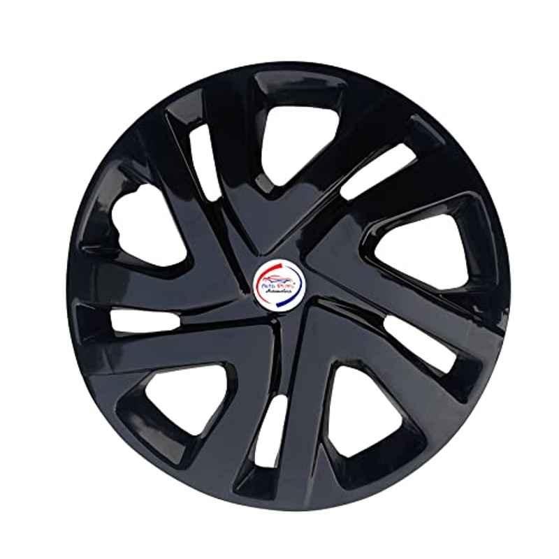 Auto Pearl 4 Pcs 13 inch Polypropylene Black Press Type Car Wheel Cover Set with Retention Ring for Maruti Suzuki Alto K10 New 2014 Onwards, 13inWC_WagonR20_Blk_AltoK10New2014on
