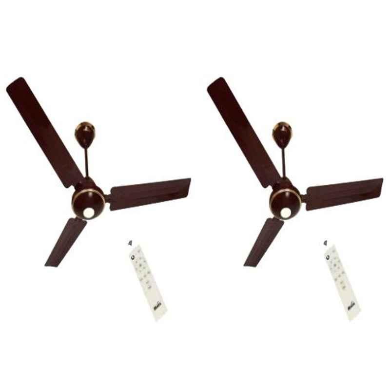 Maya Deco Dc Eco 30W Brown Solar Panel BLDC Ceiling Fan with Remote, Sweep: 1200mm (Pack of 2)