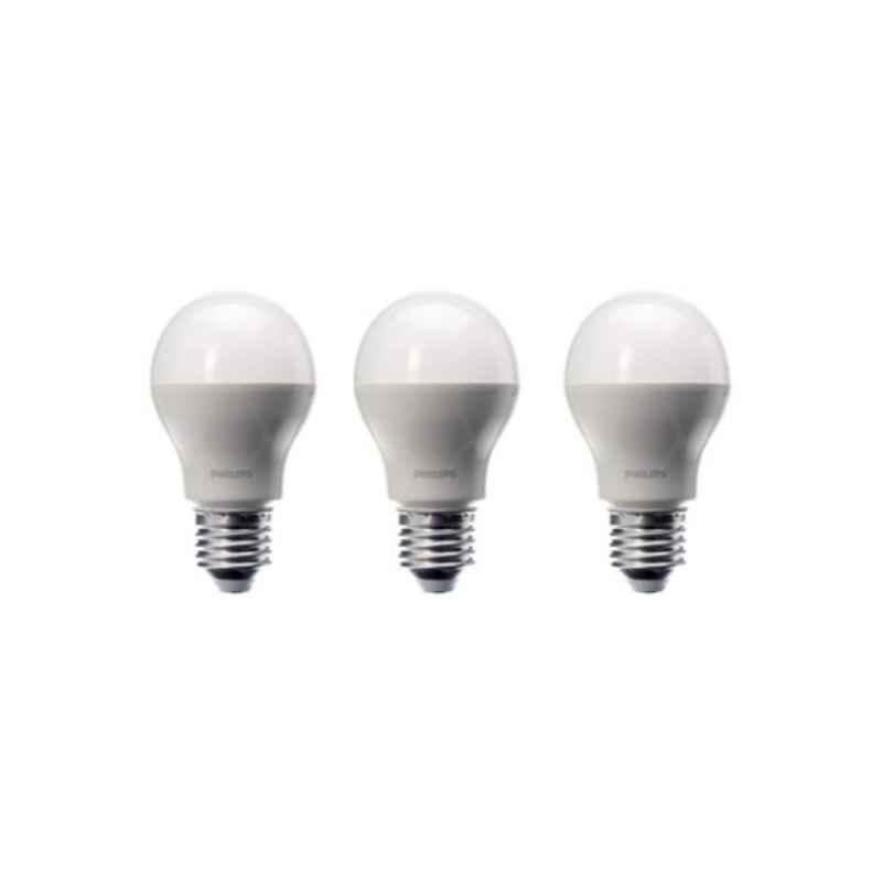 Philips 7W 600lm E27 Cool Daylight LED Bulb, LEDB60W3PKDL (Pack of 3)