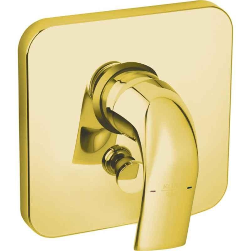 Kludi Rak Swing Gold Concealed Single Lever Bath & Shower Mixer Trim Set, RAK16075.GD1