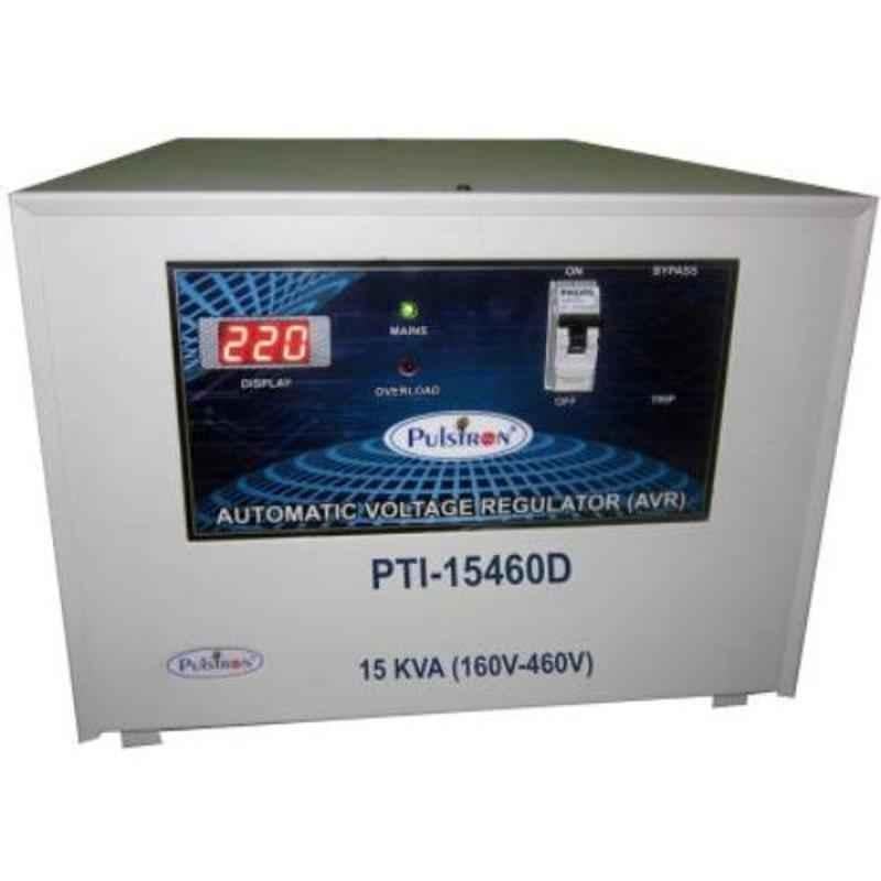 Pulstron PTI-15460D 15kVA 160-460V Double Phase Grey Automatic Mainline Voltage Stabilizer