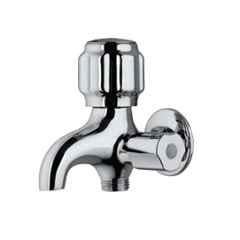 Jaquar Essco Brass Chrome Finish 2 Way Bib Cock with Wall Flange, DLX-512ANKN