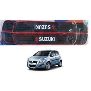 SureStrive 4 Pcs PVC & Rubber Black Car Door Sill Plate Set for Maruti Suzuki Ritz All Model