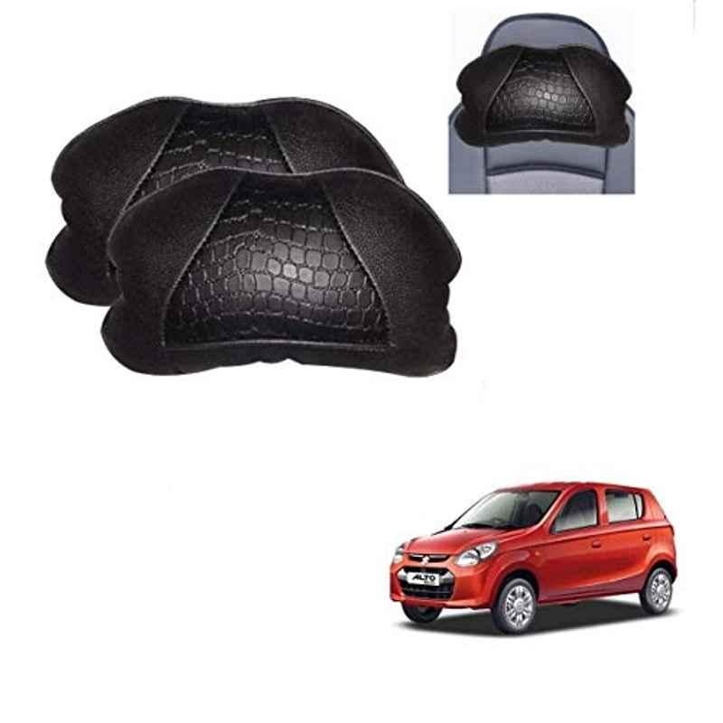 Kozdiko 2 Pcs Black Neck Rest Cushion Pillow Set for Maruti Suzuki Alto 800