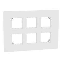 Schneider Electric Miluz ZeTa Polycarbonate 12 Module White Cover Frame, MZCP12M_WH, (Pack of 5)