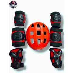 STYRKR Red protective Skating/Cycling Guard Kit | Multi Sport Gear for Kids 174 Cycling KitKIT-1253