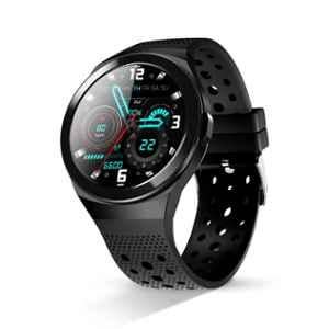 Gizmore GIZFIT 910 1.28 inch Rubber Black Circle Bluetooth Calling Smartwatch