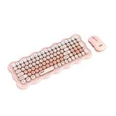 Acer PopGo Beige Wireless Keyboard & 1200dpi Optical Mouse Combo with 2.4GHz Wireless USB Receiver, ZC.A01SI.4YN