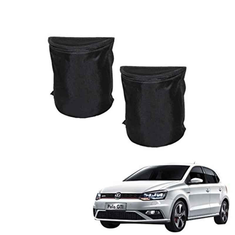 Kozdiko 2 Pcs Black Semi Cylindrical Car Dustbin Set for Volkswagen GTI Polo