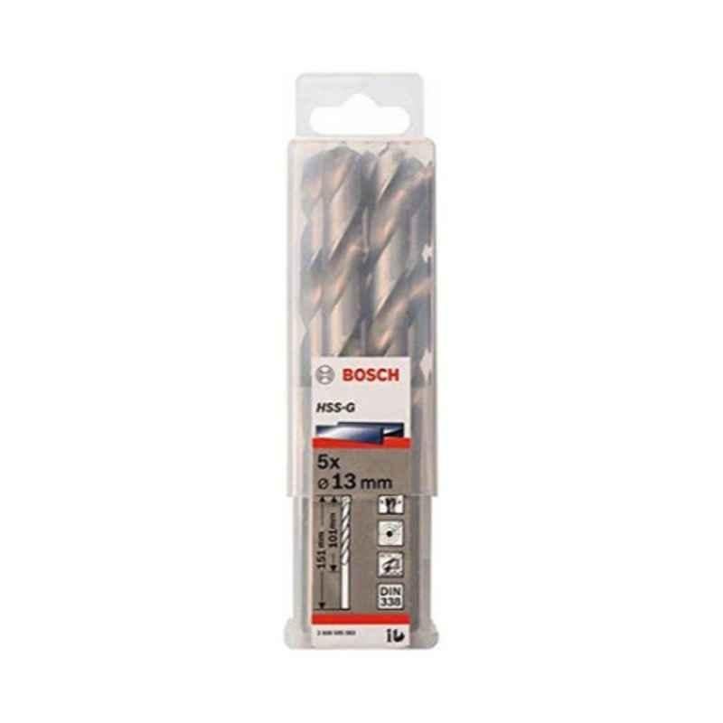 Bosch 5Pcs 13mm HSS Silver Drill Bit Set, 2608595083