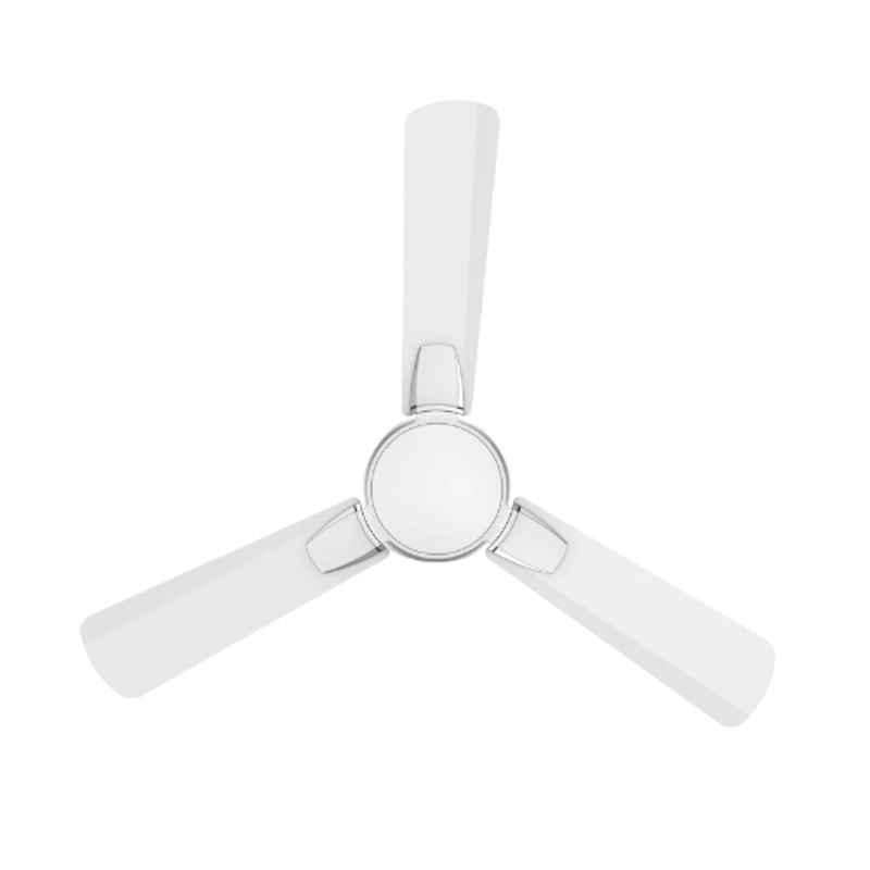 Voltas Flo Series Rimflo 35W 350rpm White 5 Star 3 Blade BLDC Ceiling Fan with Remote & 2 Years Warranty, 200MBWTON, Sweep: 1200 mm
