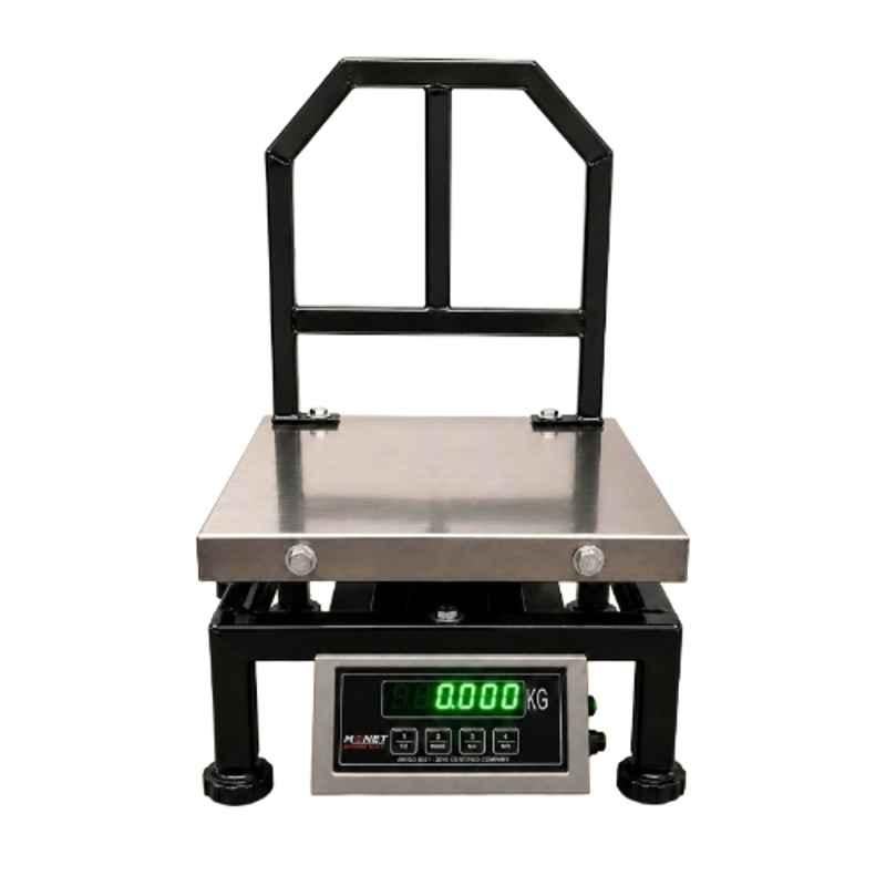 Monet 12x12 inch 60kg Stainless Steel Platform Weighing Scale with Dual Display & 2 Days Battery Backup