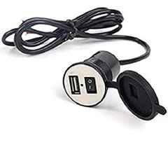Meenu Arts Motorcycle Bike Mobile Phone USB Charger Power Adapter 12v Waterproof Universal for All Scooters & Bikes