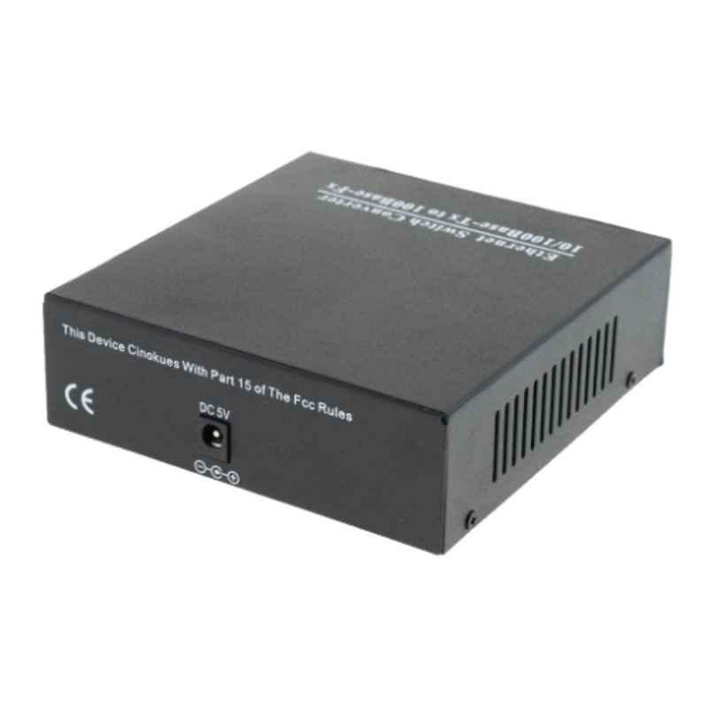 Hanutech 8 Ports Base1000M-Tx to Base1000M-Rx Transceiver Single Mode Ethernet Switch Converter