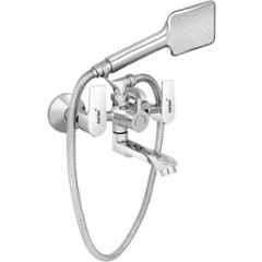 Gold Bell BRE2IN1-IN Brass Chrome 2 in 1 Telephonic Wall Mixer Set