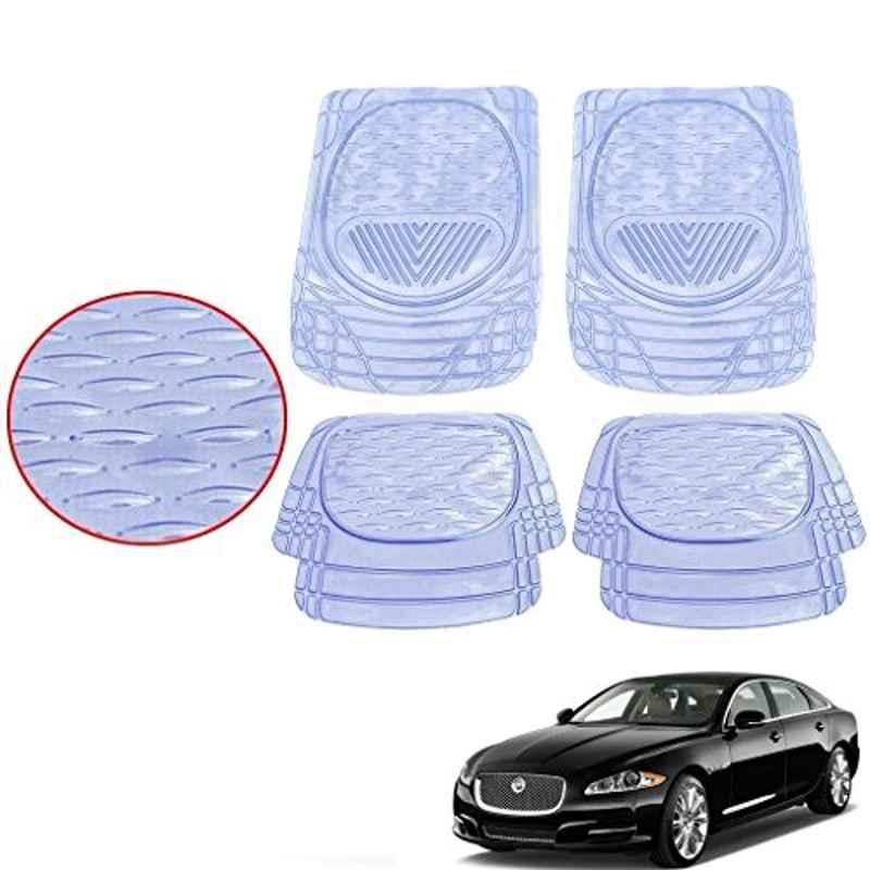 Kozdiko 4 Pcs 6204 PVC & Rubber Clear Car Foot Mat Set for Jaguar XJ