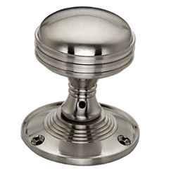 Screwtight 2.3 inch Zinc Glossy Round Victorian Mortise Door Knob Set,  Z080201PBL