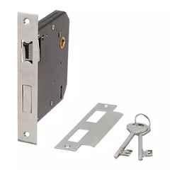 Harrison CP Finish 6 Lever Mortise Lock with Iron Handle, Size: 100 mm, 0653