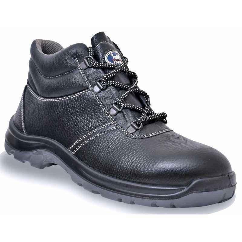 Allen Cooper AC-1436 Antistatic & Heat Resistant Black Work Safety Shoes, Size: 8