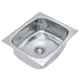 Zesta 20x17x8 inch Stainless Steel Chrome Finish Silver Oval Bowl Kitchen Sink