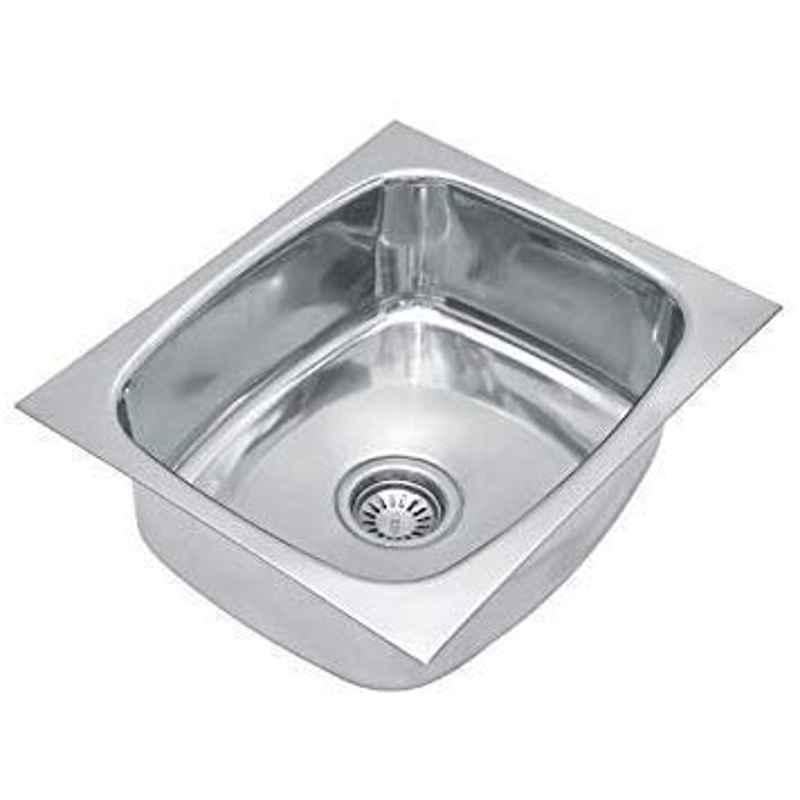Zesta 20x17x8 inch Stainless Steel Chrome Finish Silver Oval Bowl Kitchen Sink
