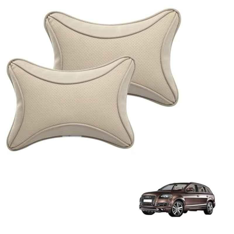 Kozdiko 2 Pcs Beige Dots Neck Rest Pillow Set for Audi Q7